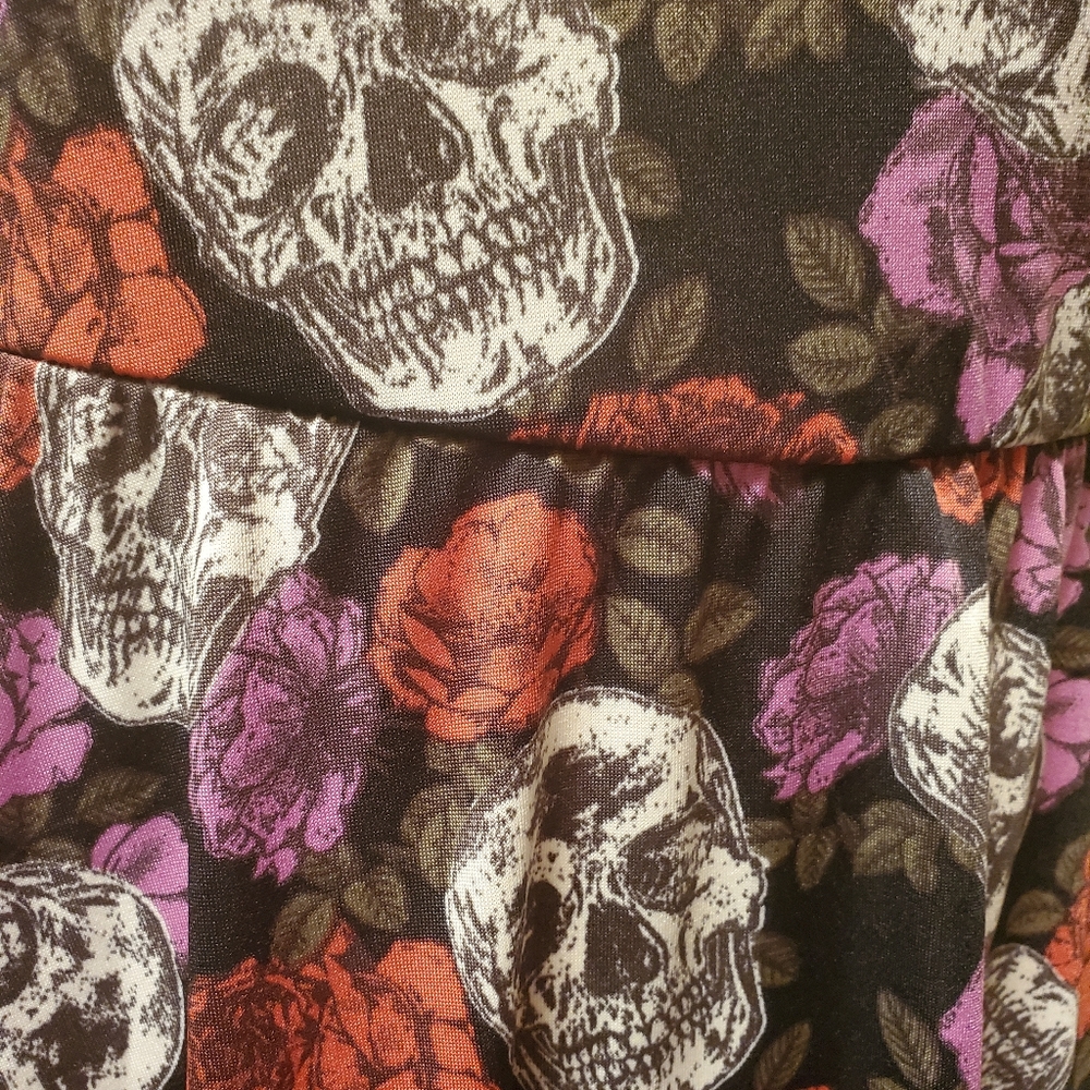 Hot Topic Skulls and Roses Dress - Picture 3 of 5